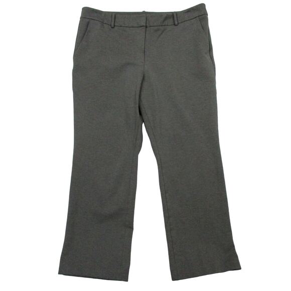 Talbots Soho Pant Womens 18 Heather Gray Career Dress Pants Thick Knit 40x30 - Picture 1 of 13